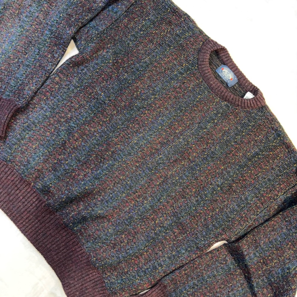 Vintage Knights Bridge For Men Crewneck Sweater Large Marl Wool Blend England